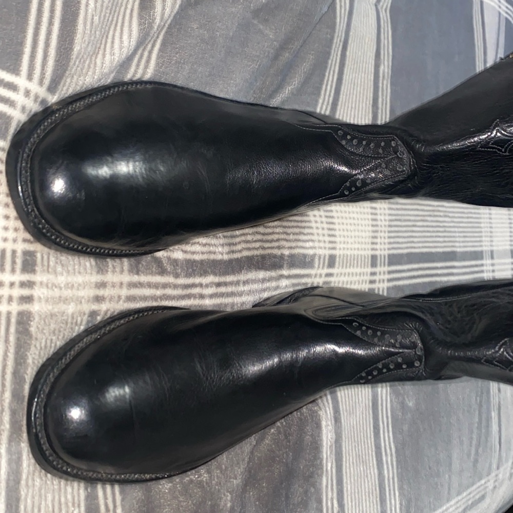 Rios  Men's Black Leather Western Cowboy Boots  Size 9